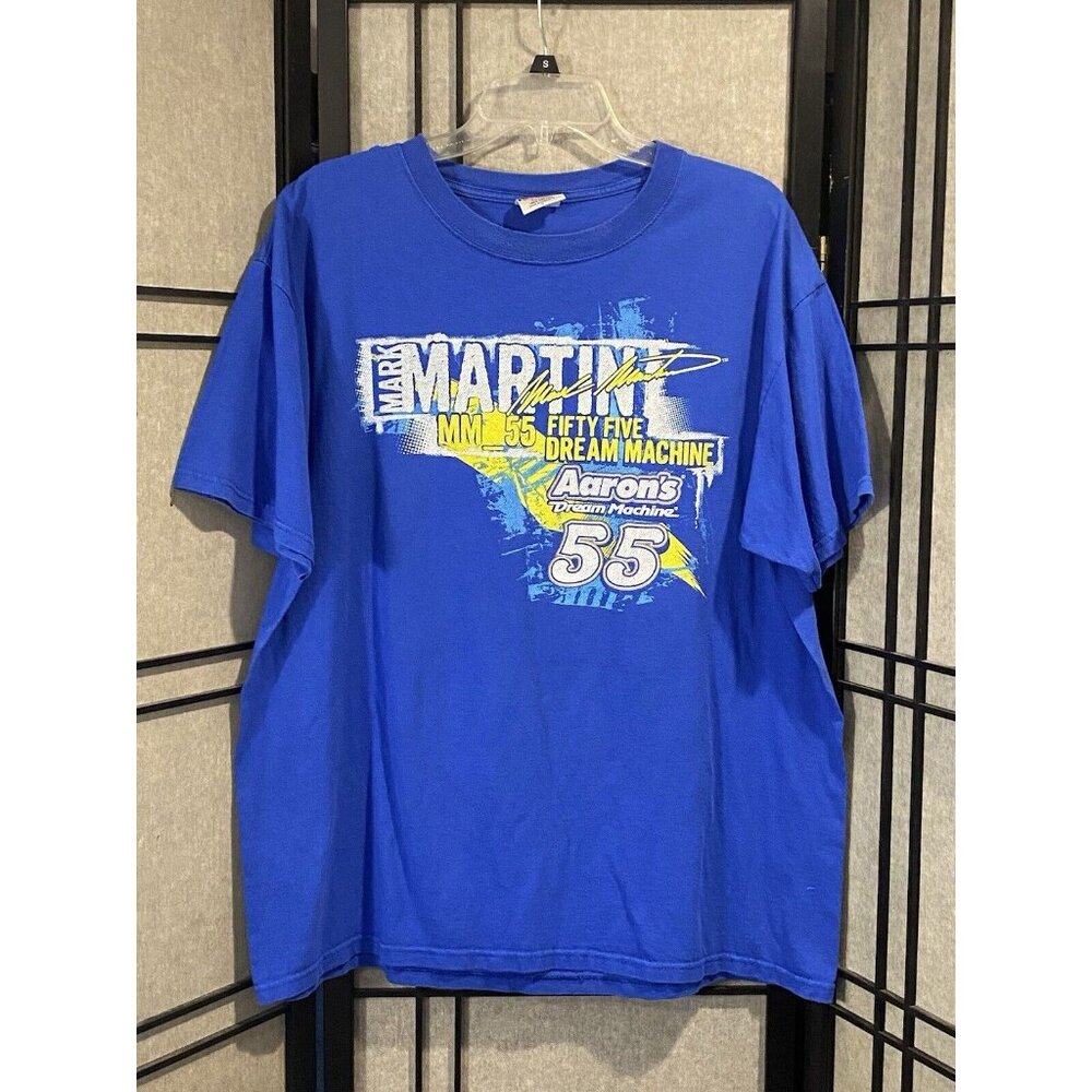 Chase NASCAR Mark Martin 55 Dream Machine Sz XL Men’s VTG Tee Royal Blue Cotton
